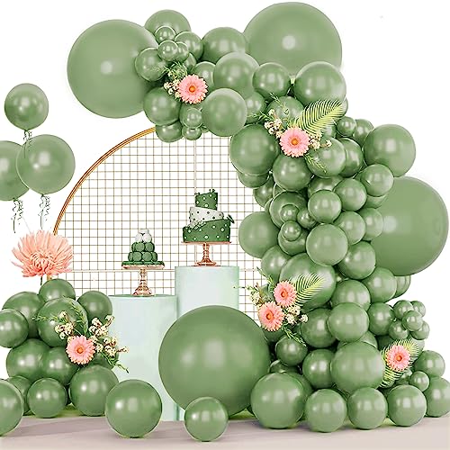 Luftballons Grün, 120 Stück Luftballon Girlande Sagegrün, 18 12 10 5 Zoll Ballon Girlande Grün, Luftballons Geburtstag Hochzeit Babyparty Gender Reveal Party Deko Luftballons Grün, 120 Stück Luftballon Girlande Sagegrün, 18 12 10 5 Zoll Ballon Girlande Grün, Luftballons Geburtstag Hochzeit Babyparty Gender Reveal Party Deko von LUOBITO