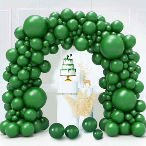 Luftballons Grün, 130 Stück Grüne Ballon Girlande, 18 12 10 5 Zoll Latex Helium Girlande Dunkelgrüne für Geburtstag Hochzeit Babyparty Dschungel Safari Party Dekoration Luftballons Grün, 130 Stück Grüne Ballon Girlande, 18 12 10 5 Zoll Latex Helium Girlande Dunkelgrüne für Geburtstag Hochzeit Babyparty Dschungel Safari Party Dekoration von LUOBITO