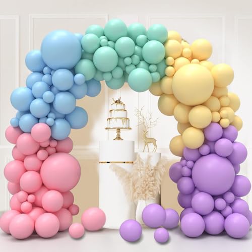 Luftballons Pastell, 130 Stück Ballon Girlande Pastell Bunt, 18 12 10 5 Zoll Mehrfarbige Macaron Helium Ballons, Regenbogen Luftballons Bunte Geburtstag Hochzeit Babyparty Party Deko Luftballons Pastell, 130 Stück Ballon Girlande Pastell Bunt, 18 12 10 5 Zoll Mehrfarbige Macaron Helium Ballons, Regenbogen Luftballons Bunte Geburtstag Hochzeit Babyparty Party Deko von LUOBITO