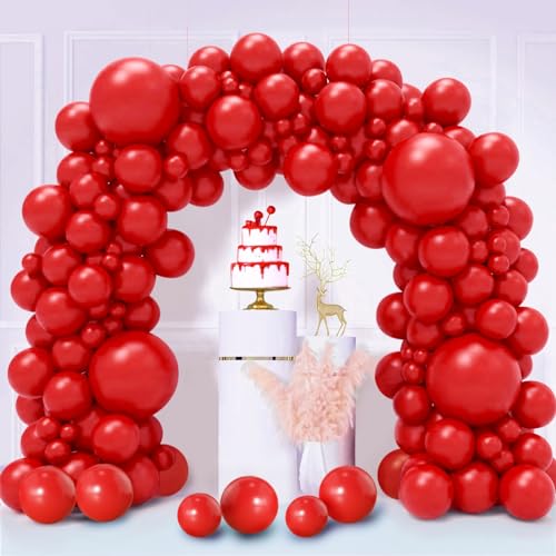Luftballons Rot, 130 Stück Ballon Girlande Rote, 18 12 10 5 Zoll Helium Luftballon Girlande Retro Rot, Matt Rote Luftballons Geburtstag Hochzeit Valentinstag Weihnachten Party Deko Luftballons Rot, 130 Stück Ballon Girlande Rote, 18 12 10 5 Zoll Helium Luftballon Girlande Retro Rot, Matt Rote Luftballons Geburtstag Hochzeit Valentinstag Weihnachten Party Deko von LUOBITO