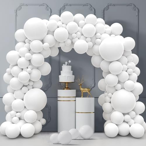 Luftballons Weiß, 130 Stück Ballon Girlande Weiß, 18 12 10 5 Zoll Helium Luftballon Girlande Weiße, Matt Weiss Luftballons Geburtstag Hochzeit Babyparty Brautdusche Verlobung Party Deko Luftballons Weiß, 130 Stück Ballon Girlande Weiß, 18 12 10 5 Zoll Helium Luftballon Girlande Weiße, Matt Weiss Luftballons Geburtstag Hochzeit Babyparty Brautdusche Verlobung Party Deko von LUOBITO