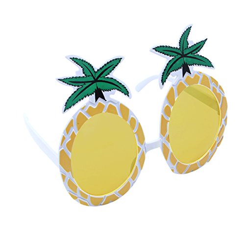 LUOEM Ananas Brillen Neuheit Brillen Sonnenbrillen Hawaii Luau Party Supplies Sommer Tropical Beach Party Dekoration (gelb) von LUOEM