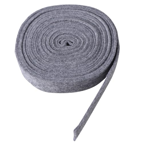 LUOEM Filzband Bastelfilz für DIY Handwerk Patchwork Weihnachten Hochzeit Dekoration Basteln 5 x 500cm (Grau) von LUOEM