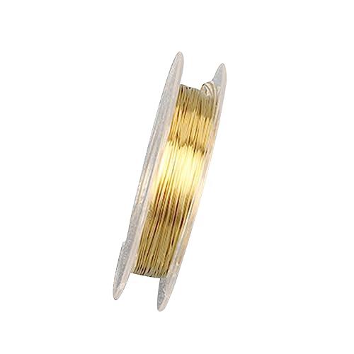 LUOFANG Kupfer-Schmuckdraht, 0,3–0,38 mm, Schmuckdraht, anlaufgeschützt, blanker Stahldraht, Drahtrolle für künstlerisches Handwerk, Wickeldraht von LUOFANG