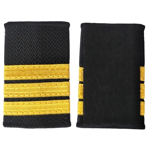 2 Stück Kapitän Epauletten Uniform Epauletten Schulterbretter Für Professionelle Uniform Cosplay Partyzubehör Bühnenrequisiten Professionelles Zubehör Schulterbretter Uniformdekorationen von LUOFENG