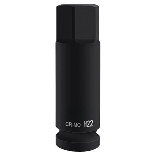 LUOFENG 22 mm Sechskant-Bit-Stecknuss, 1,27 cm Schlagantrieb, CR MO, Stahl, Phosphat, schwarzes Finish, für Automechaniker und Reparaturarbeiten LUOFENG 22 mm Sechskant-Bit-Stecknuss, 1,27 cm Schlagantrieb, CR MO, Stahl, Phosphat, schwarzes Finish, für Automechaniker und Reparaturarbeiten von LUOFENG