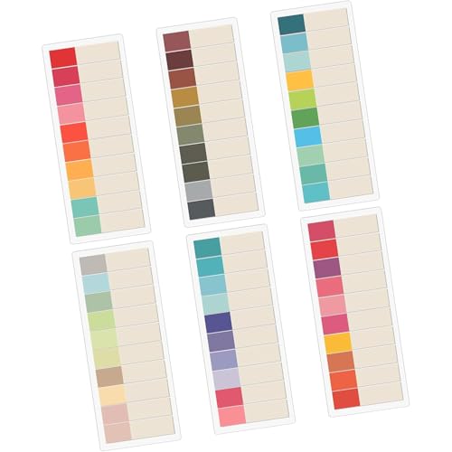 LUOFENG Bunte Haftnotizen, selbstklebende Notizblöcke, farbige Index-Tabs, Stickier-Block, Notizblock, ästhetischer Notizblock, 6 Stück LUOFENG Bunte Haftnotizen, selbstklebende Notizblöcke, farbige Index-Tabs, Stickier-Block, Notizblock, ästhetischer Notizblock, 6 Stück von LUOFENG