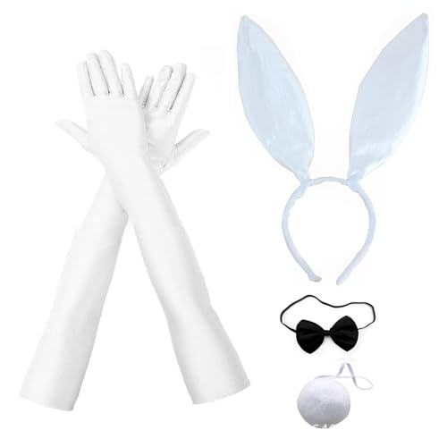 LUOFENG Cosplay Animes Kostüm Set Kaninchen Ohren Stirnband Bowtie Schwanz Maskeraden Party Sexy Dress Up Anzug Comics Zeigen Frauen Outfit von LUOFENG