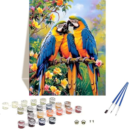 Blume Malen Nach Zahlen Erwachsene, Papagei Malen Nach Zahlen kinder Leinwand mit Pinseln und Acrylfarbe, DIY Paint by Numbers Adult und Anfänger, für Home Decor, Geschenk - Ohne Rahmen 40 x 60 cm X-W Blume Malen Nach Zahlen Erwachsene, Papagei Malen Nach Zahlen kinder Leinwand mit Pinseln und Acrylfarbe, DIY Paint by Numbers Adult und Anfänger, für Home Decor, Geschenk - Ohne Rahmen 40 x 60 cm X-W von LUOLYYEI