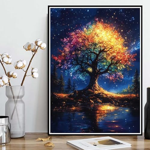 Diamond Painting Baum Diamond Painting XXL 40x50 cm, 5D Crystal Art Sternenhimmel Muster DIY Runden Steine Vollbohrer Mosaik Bastelset Erwachsene für Zimmer Deko Wohnzimmer, Geschenke -ly25082LC Diamond Painting Baum Diamond Painting XXL 40x50 cm, 5D Crystal Art Sternenhimmel Muster DIY Runden Steine Vollbohrer Mosaik Bastelset Erwachsene für Zimmer Deko Wohnzimmer, Geschenke -ly25082LC von LUOLYYEI