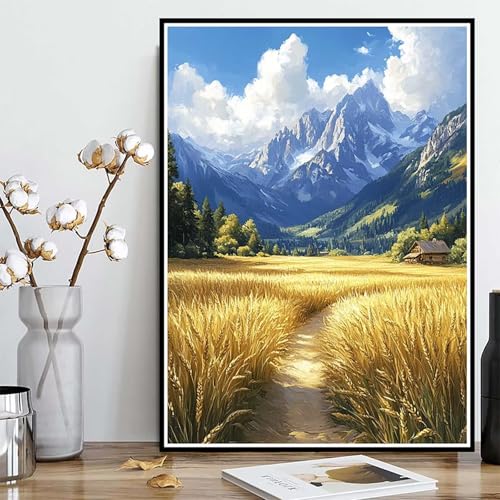 Diamond Painting Berg Diamond Painting XXL 30x40cm, 5D Crystal Art Weizenfeld Muster DIY Runden Steine Vollbohrer Mosaik Bastelset Erwachsene für Zimmer Deko Wohnzimmer, Geschenke -ly250829ZT3W Diamond Painting Berg Diamond Painting XXL 30x40cm, 5D Crystal Art Weizenfeld Muster DIY Runden Steine Vollbohrer Mosaik Bastelset Erwachsene für Zimmer Deko Wohnzimmer, Geschenke -ly250829ZT3W von LUOLYYEI