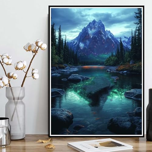 Diamond Painting Berg Diamond Painting XXL 60x80cm, 5D Crystal Art Landschaft Muster DIY Runden Steine Vollbohrer Mosaik Bastelset Erwachsene für Zimmer Deko Wohnzimmer, Geschenke -ly25082P8M53 Diamond Painting Berg Diamond Painting XXL 60x80cm, 5D Crystal Art Landschaft Muster DIY Runden Steine Vollbohrer Mosaik Bastelset Erwachsene für Zimmer Deko Wohnzimmer, Geschenke -ly25082P8M53 von LUOLYYEI