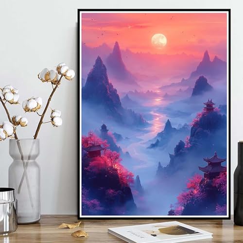 Diamond Painting Berg Diamond Painting XXL 60x80cm, 5D Crystal Art Landschaft Muster DIY Runden Steine Vollbohrer Mosaik Bastelset Erwachsene für Zimmer Deko Wohnzimmer, Geschenke -ly25082ZC20S Diamond Painting Berg Diamond Painting XXL 60x80cm, 5D Crystal Art Landschaft Muster DIY Runden Steine Vollbohrer Mosaik Bastelset Erwachsene für Zimmer Deko Wohnzimmer, Geschenke -ly25082ZC20S von LUOLYYEI