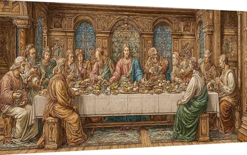 Diamond Painting Bestes Abendessen Diamond Painting XXL (100x300 cm), 5D Crystal Art Abstrakt Muster DIY Eckige Steine Vollbohrer Mosaik Bastelset Erwachsene für Zimmer Deko Wohnzimmer -ly25070J von LUOLYYEI
