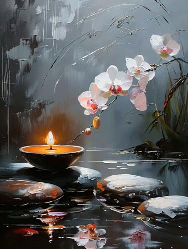 Diamond Painting Blume Diamond Painting Erwachsene, Diamantmalerei Kerze Crystal Art 5D DIY Mosaikherstellung Stickerei Kreuzstich Bastelset für Zimmer Deko, Geschenke für Frauen (90 * 120cm) -L253H1 von LUOLYYEI