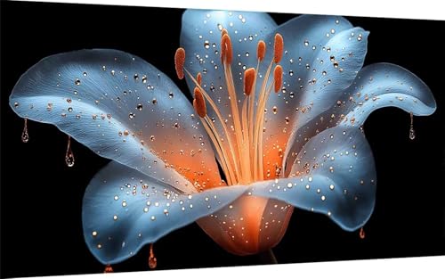 Diamond Painting Blume Diamond Painting XXL (90x180 cm), 5D Crystal Art Anlage Muster DIY Eckige Steine Vollbohrer Mosaik Bastelset Erwachsene für Zimmer Deko Wohnzimmer, Wanddeko, Geschenke -ly250774 von LUOLYYEI