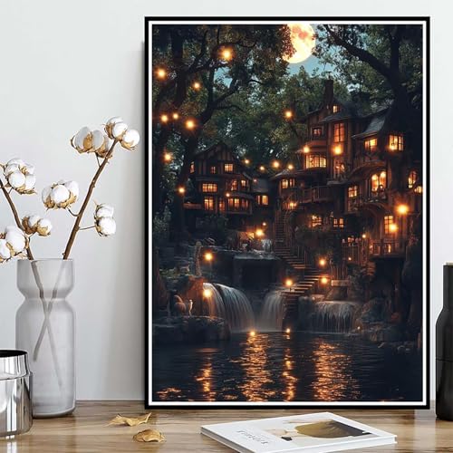 Diamond Painting Burg Diamond Painting XXL 60×80cm, 5D Crystal Art Wald Muster DIY Runden Steine Vollbohrer Mosaik Bastelset Erwachsene für Zimmer Deko Wohnzimmer, Geschenke für Frauen -ly25082G0 Diamond Painting Burg Diamond Painting XXL 60×80cm, 5D Crystal Art Wald Muster DIY Runden Steine Vollbohrer Mosaik Bastelset Erwachsene für Zimmer Deko Wohnzimmer, Geschenke für Frauen -ly25082G0 von LUOLYYEI