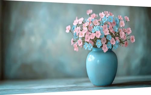 Diamond Painting Chrysantheme Diamond Painting XXL (100x300 cm), 5D Crystal Art Vase Muster DIY Eckige Steine Vollbohrer Mosaik Bastelset Erwachsene für Zimmer Deko Wohnzimmer, Geschenke -ly25078L von LUOLYYEI