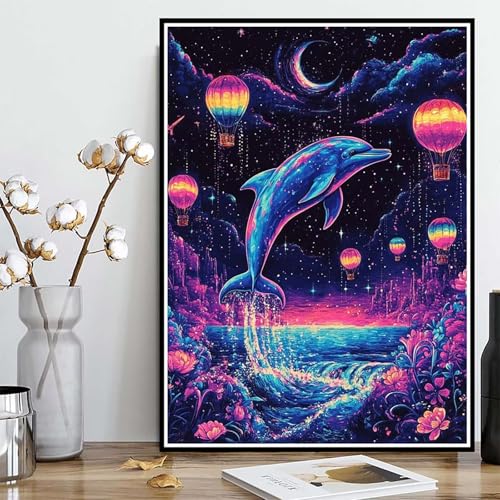 Diamond Painting Delphin Diamond Painting XXL 60x80cm, 5D Crystal Art Heißluftballon Muster DIY Runden Steine Vollbohrer Mosaik Bastelset Erwachsene für Zimmer Deko Wohnzimmer, Geschenke -ly250826R Diamond Painting Delphin Diamond Painting XXL 60x80cm, 5D Crystal Art Heißluftballon Muster DIY Runden Steine Vollbohrer Mosaik Bastelset Erwachsene für Zimmer Deko Wohnzimmer, Geschenke -ly250826R von LUOLYYEI