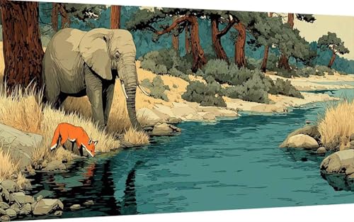 Diamond Painting Elefant Diamond Painting XXL 100x300 cm, 5D Crystal Art Fuchs Muster DIY Eckige Steine Vollbohrer Mosaik Bastelset Erwachsene für Zimmer Deko Wohnzimmer, Wanddeko, Geschenke -ly2507EV Diamond Painting Elefant Diamond Painting XXL 100x300 cm, 5D Crystal Art Fuchs Muster DIY Eckige Steine Vollbohrer Mosaik Bastelset Erwachsene für Zimmer Deko Wohnzimmer, Wanddeko, Geschenke -ly2507EV von LUOLYYEI