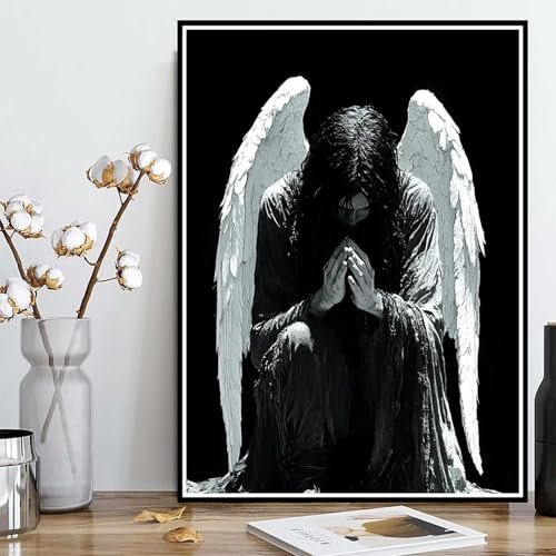 Diamond Painting Engel Diamond Painting XXL 100×135cm, 5D Crystal Art Abstrakt Muster DIY Runden Steine Vollbohrer Mosaik Bastelset Erwachsene für Zimmer Deko Wohnzimmer, Geschenke -ly250820X41X von LUOLYYEI