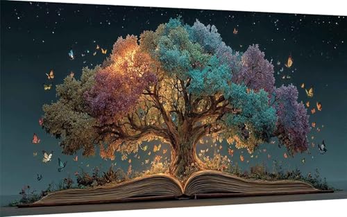 Diamond Painting Erwachsene, Diamond Painting Baum Crystal Art Buch Muster 5D DIY Diamant Malerei Cross Stitch Stickerei Basteln Erwachsene Set für Deko Wohnzimmer, Geschenke 100x200 cm -ly2507EX Diamond Painting Erwachsene, Diamond Painting Baum Crystal Art Buch Muster 5D DIY Diamant Malerei Cross Stitch Stickerei Basteln Erwachsene Set für Deko Wohnzimmer, Geschenke 100x200 cm -ly2507EX von LUOLYYEI