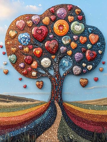 Diamond Painting Erwachsene, Diamond Painting Baum Crystal Art Liebe Muster 5D DIY Diamant Malerei Cross Stitch Stickerei Basteln Erwachsene Set für Deko Wohnzimmer, Geschenke 60x80 cm -ly25082AL Diamond Painting Erwachsene, Diamond Painting Baum Crystal Art Liebe Muster 5D DIY Diamant Malerei Cross Stitch Stickerei Basteln Erwachsene Set für Deko Wohnzimmer, Geschenke 60x80 cm -ly25082AL von LUOLYYEI