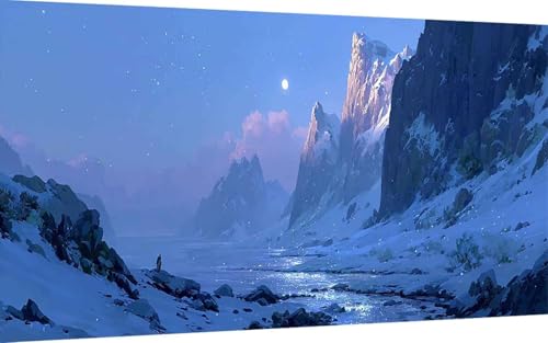 Diamond Painting Erwachsene, Diamond Painting Berg Crystal Art Winter Muster 5D DIY Diamant Malerei Cross Stitch Stickerei Basteln Erwachsene Set für Deko Wohnzimmer, Geschenke 80x160 cm -ly25075G Diamond Painting Erwachsene, Diamond Painting Berg Crystal Art Winter Muster 5D DIY Diamant Malerei Cross Stitch Stickerei Basteln Erwachsene Set für Deko Wohnzimmer, Geschenke 80x160 cm -ly25075G von LUOLYYEI