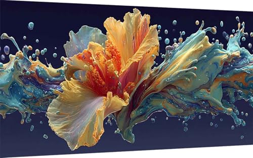 Diamond Painting Erwachsene, Diamond Painting Blume Crystal Art Anlage Muster 5D DIY Diamant Malerei Cross Stitch Stickerei Basteln Erwachsene Set für Deko Wohnzimmer, Geschenke (80x160 cm) -ly25078P von LUOLYYEI