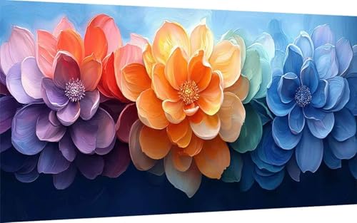 Diamond Painting Erwachsene, Diamond Painting Blume Crystal Art Mandala Muster 5D DIY Diamant Malerei Cross Stitch Stickerei Basteln Erwachsene Set für Deko Wohnzimmer, Geschenke 60x120 cm -ly25071Z von LUOLYYEI