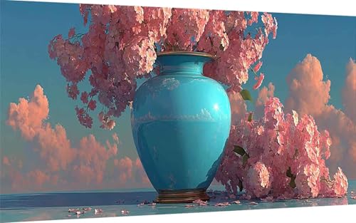 Diamond Painting Erwachsene, Diamond Painting Blume Crystal Art Vase Muster 5D DIY Diamant Malerei Cross Stitch Stickerei Basteln Erwachsene Set für Deko Wohnzimmer, Geschenke (40x80 cm) -ly2507O5 von LUOLYYEI