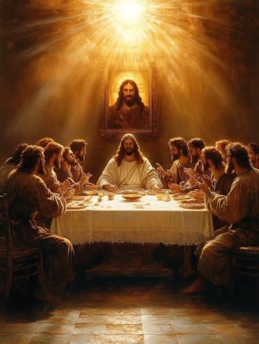 Diamond Painting Erwachsene, Diamond Painting Das letzte Abendmahl Crystal Art Abstrakt Muster 5D DIY Diamant Malerei Cross Stitch Stickerei Basteln Erwachsene Set, Deko Wohnzimmer 90x120 cm -ly282PI von LUOLYYEI