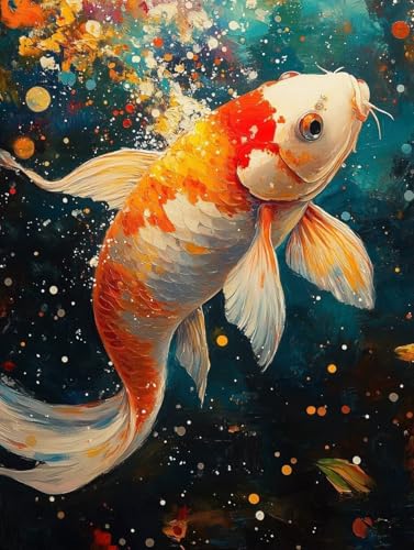 Diamond Painting Erwachsene, Diamond Painting Fisch Crystal Art Tier Muster 5D DIY Diamant Malerei Cross Stitch Stickerei Basteln Erwachsene Set für Deko Wohnzimmer, Geschenke 50×70cm -ly25082NS Diamond Painting Erwachsene, Diamond Painting Fisch Crystal Art Tier Muster 5D DIY Diamant Malerei Cross Stitch Stickerei Basteln Erwachsene Set für Deko Wohnzimmer, Geschenke 50×70cm -ly25082NS von LUOLYYEI