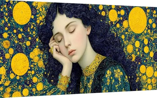 Diamond Painting Erwachsene, Diamond Painting Frau Crystal Art Traum Muster 5D DIY Diamant Malerei Cross Stitch Stickerei Basteln Erwachsene Set für Deko Wohnzimmer, Geschenke (100x200 cm) -ly25072U von LUOLYYEI