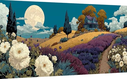 Diamond Painting Erwachsene, Diamond Painting Herbst Crystal Art Landschaft Muster 5D DIY Diamant Malerei Cross Stitch Stickerei Basteln Erwachsene Set für Deko Wohnzimmer 60x120 cm -ly250712X4U von LUOLYYEI