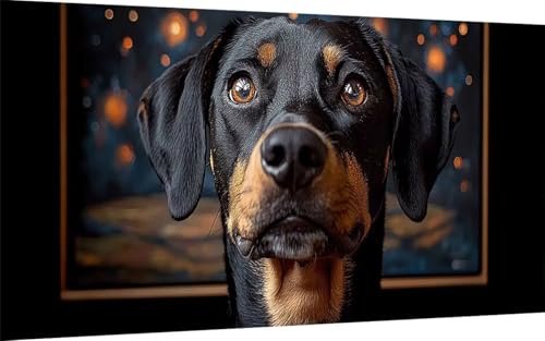 Diamond Painting Erwachsene, Diamond Painting Hund Crystal Art Tier Muster 5D DIY Diamant Malerei Cross Stitch Stickerei Basteln Erwachsene Set für Deko Wohnzimmer, Geschenke (40x80 cm) -ly2507B3 von LUOLYYEI