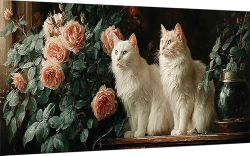 Diamond Painting Erwachsene, Diamond Painting Katze Crystal Art Blume Muster 5D DIY Diamant Malerei Cross Stitch Stickerei Basteln Erwachsene Set für Deko Wohnzimmer, Geschenke 100x200 cm -ly2507Z3 Diamond Painting Erwachsene, Diamond Painting Katze Crystal Art Blume Muster 5D DIY Diamant Malerei Cross Stitch Stickerei Basteln Erwachsene Set für Deko Wohnzimmer, Geschenke 100x200 cm -ly2507Z3 von LUOLYYEI