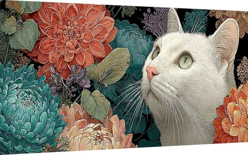 Diamond Painting Erwachsene, Diamond Painting Katze Crystal Art Blume Muster 5D DIY Diamant Malerei Cross Stitch Stickerei Basteln Erwachsene Set für Deko Wohnzimmer, Geschenke 100x200cm -ly250714 Diamond Painting Erwachsene, Diamond Painting Katze Crystal Art Blume Muster 5D DIY Diamant Malerei Cross Stitch Stickerei Basteln Erwachsene Set für Deko Wohnzimmer, Geschenke 100x200cm -ly250714 von LUOLYYEI