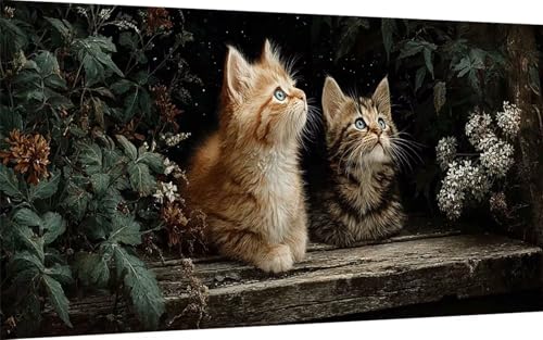 Diamond Painting Erwachsene, Diamond Painting Katze Crystal Art Tier Muster 5D DIY Diamant Malerei Cross Stitch Stickerei Basteln Erwachsene Set für Deko Wohnzimmer, Geschenke (100x200 cm) -ly2507H4 von LUOLYYEI