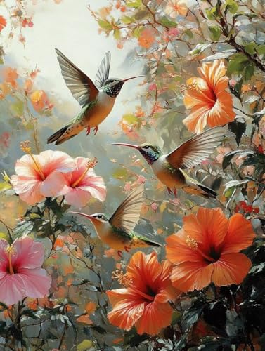 Diamond Painting Erwachsene, Diamond Painting Kolibri Crystal Art Blume Muster 5D DIY Diamant Malerei Cross Stitch Stickerei Basteln Erwachsene Set für Deko Wohnzimmer, Geschenke 50x70 cm -ly25082JM Diamond Painting Erwachsene, Diamond Painting Kolibri Crystal Art Blume Muster 5D DIY Diamant Malerei Cross Stitch Stickerei Basteln Erwachsene Set für Deko Wohnzimmer, Geschenke 50x70 cm -ly25082JM von LUOLYYEI