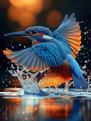 Diamond Painting Erwachsene, Diamond Painting Kolibri Crystal Art Tier Muster 5D DIY Diamant Malerei Cross Stitch Stickerei Basteln Erwachsene Set für Deko Wohnzimmer, Geschenke 40x50cm -ly25082YH von LUOLYYEI