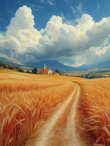 Diamond Painting Erwachsene, Diamond Painting Landschaft Crystal Art Weizenfeld Muster 5D DIY Diamant Malerei Cross Stitch Stickerei Basteln Erwachsene Set für Deko Wohnzimmer 30×40cm -ly25082EC Diamond Painting Erwachsene, Diamond Painting Landschaft Crystal Art Weizenfeld Muster 5D DIY Diamant Malerei Cross Stitch Stickerei Basteln Erwachsene Set für Deko Wohnzimmer 30×40cm -ly25082EC von LUOLYYEI