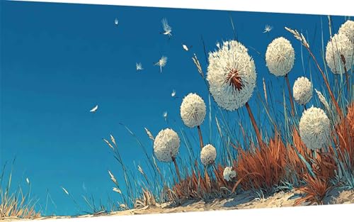 Diamond Painting Erwachsene, Diamond Painting Löwenzahn Crystal Art Blume Muster 5D DIY Diamant Malerei Cross Stitch Stickerei Basteln Erwachsene Set für Deko Wohnzimmer (40x80 cm) -ly2507HGLX6 von LUOLYYEI