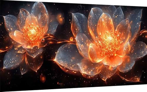 Diamond Painting Erwachsene, Diamond Painting Mandala Crystal Art Blume Muster 5D DIY Diamant Malerei Cross Stitch Stickerei Basteln Erwachsene Set für Deko Wohnzimmer (100x200 cm) -ly2507H0L03 von LUOLYYEI