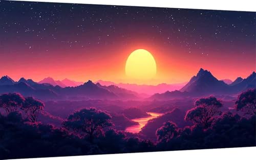 Diamond Painting Erwachsene, Diamond Painting Mond Crystal Art Berg Muster 5D DIY Diamant Malerei Cross Stitch Stickerei Basteln Erwachsene Set für Deko Wohnzimmer, Geschenke 40x80 cm -ly2507II Diamond Painting Erwachsene, Diamond Painting Mond Crystal Art Berg Muster 5D DIY Diamant Malerei Cross Stitch Stickerei Basteln Erwachsene Set für Deko Wohnzimmer, Geschenke 40x80 cm -ly2507II von LUOLYYEI