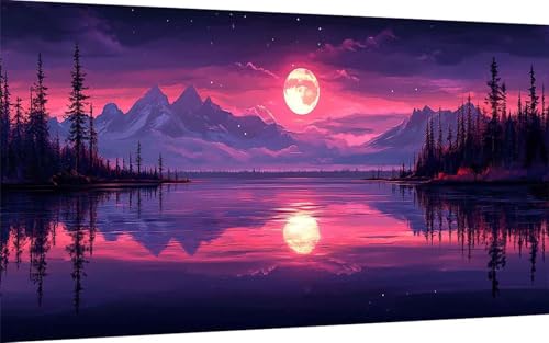 Diamond Painting Erwachsene, Diamond Painting Mond Crystal Art Berg Muster 5D DIY Diamant Malerei Cross Stitch Stickerei Basteln Erwachsene Set für Deko Wohnzimmer, Geschenke 40x80cm -ly2507VXMCH Diamond Painting Erwachsene, Diamond Painting Mond Crystal Art Berg Muster 5D DIY Diamant Malerei Cross Stitch Stickerei Basteln Erwachsene Set für Deko Wohnzimmer, Geschenke 40x80cm -ly2507VXMCH von LUOLYYEI