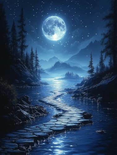 Diamond Painting Erwachsene, Diamond Painting Mond Crystal Art Sternenhimmel Muster 5D DIY Diamant Malerei Cross Stitch Stickerei Basteln Erwachsene Set für Deko Wohnzimmer 60x80 cm -ly25082SA0LO Diamond Painting Erwachsene, Diamond Painting Mond Crystal Art Sternenhimmel Muster 5D DIY Diamant Malerei Cross Stitch Stickerei Basteln Erwachsene Set für Deko Wohnzimmer 60x80 cm -ly25082SA0LO von LUOLYYEI