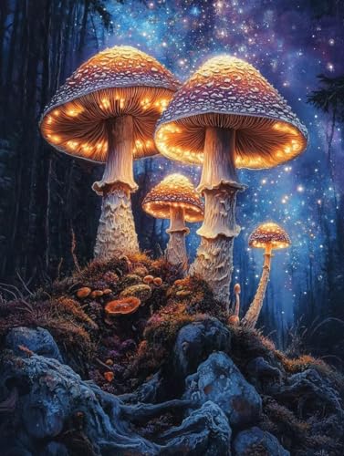 Diamond Painting Erwachsene, Diamond Painting Pilz Crystal Art Sternenhimmel Muster 5D DIY Diamant Malerei Cross Stitch Stickerei Basteln Erwachsene Set für Deko Wohnzimmer 60×80cm -ly25082S9X9W Diamond Painting Erwachsene, Diamond Painting Pilz Crystal Art Sternenhimmel Muster 5D DIY Diamant Malerei Cross Stitch Stickerei Basteln Erwachsene Set für Deko Wohnzimmer 60×80cm -ly25082S9X9W von LUOLYYEI