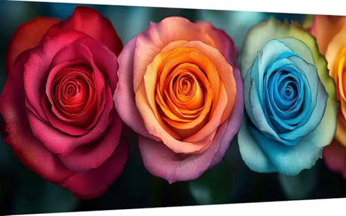 Diamond Painting Erwachsene, Diamond Painting Rose Crystal Art Blume Muster 5D DIY Diamant Malerei Cross Stitch Stickerei Basteln Erwachsene Set für Deko Wohnzimmer, Geschenke 60x120 cm -ly250703 von LUOLYYEI