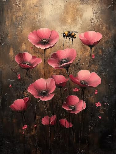 Diamond Painting Erwachsene, Diamond Painting Saflor Crystal Art Blume Muster 5D DIY Diamant Malerei Cross Stitch Stickerei Basteln Erwachsene Set für Deko Wohnzimmer, Geschenke 30x40 cm -ly25082QY von LUOLYYEI
